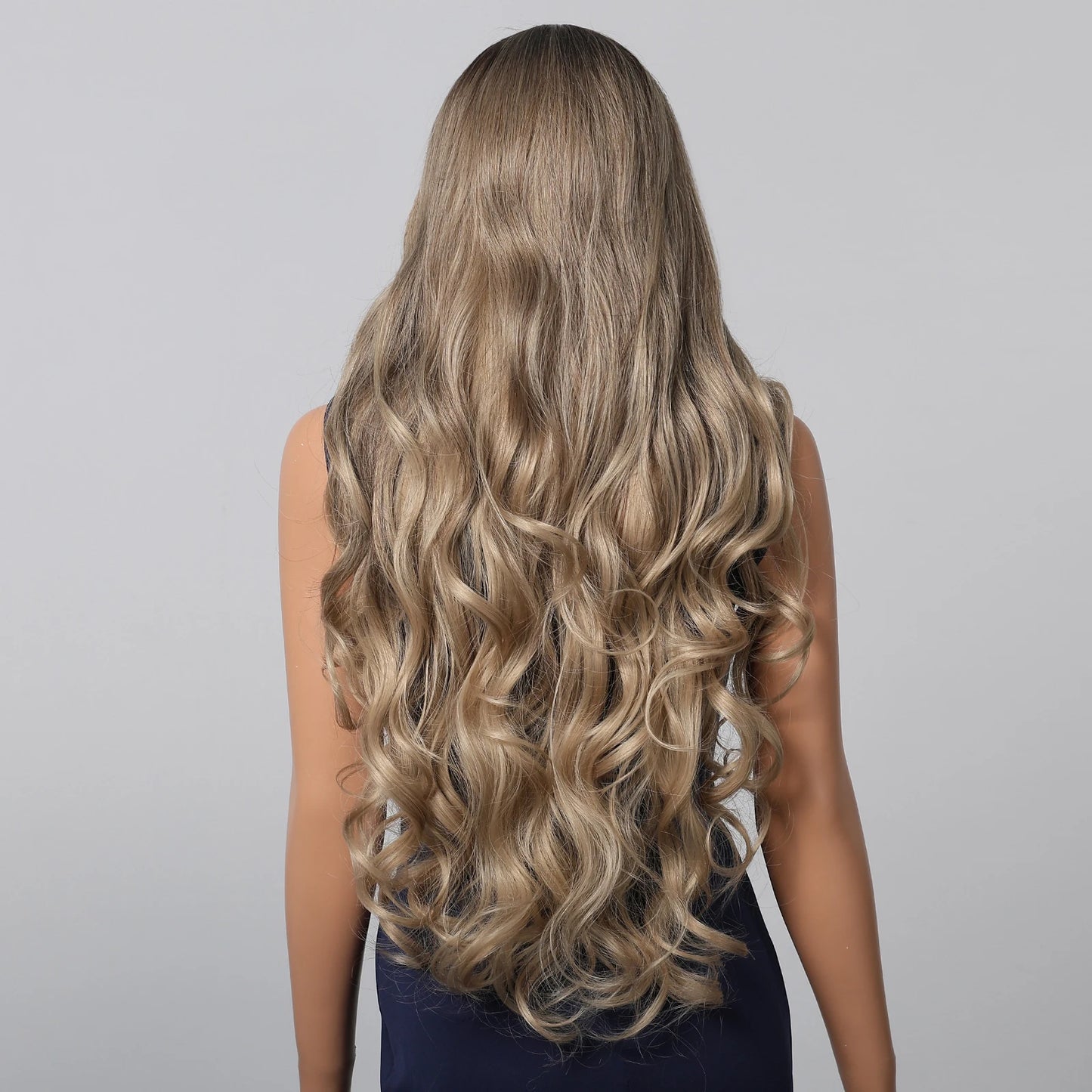 Loose Body Wave Synthetic Wigs Long Brown