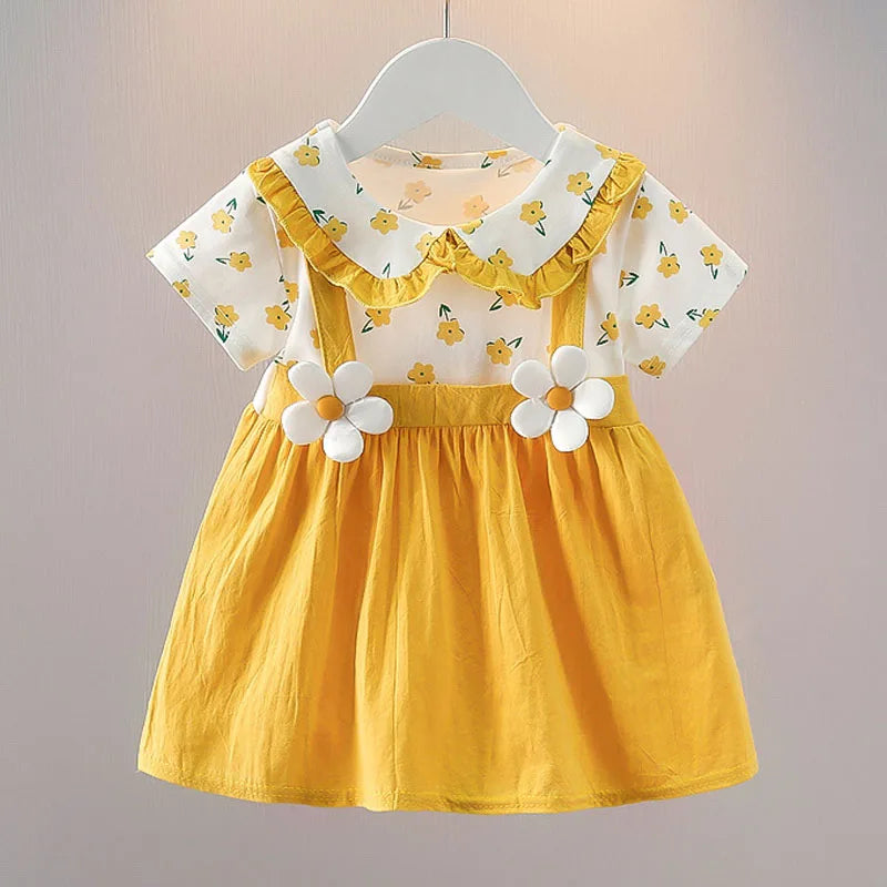 Summer Baby Girl Dress Doll Collar Princess