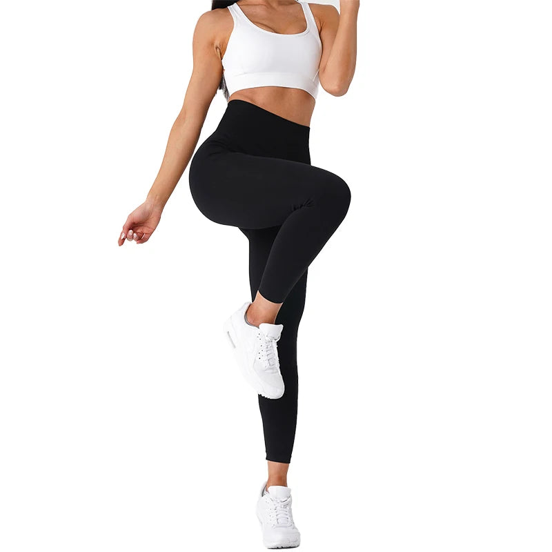Solid Seamless Leggings Women Soft Workout Tights