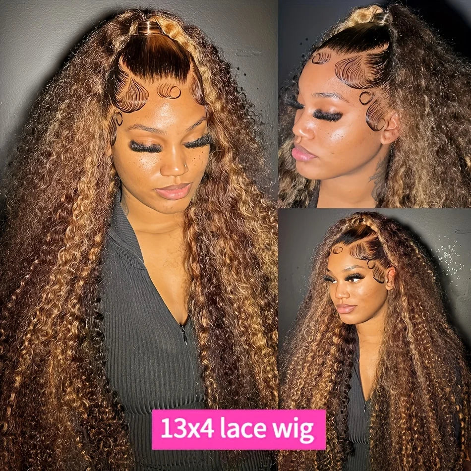Highlight Wig Human Hair Deep Wave