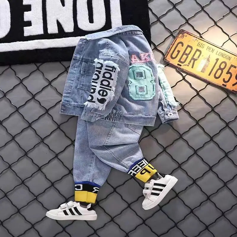 Boys' Denim Set Spring Outfit