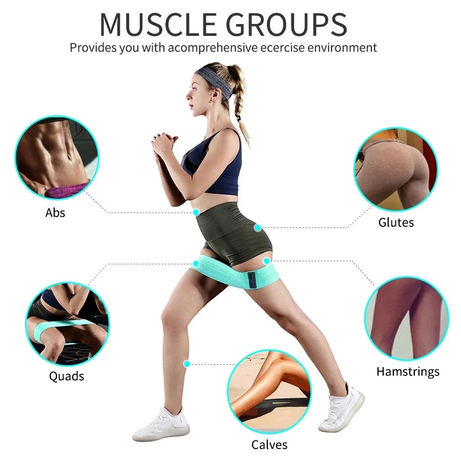 Fabric Elastic Resistance Bands Fitness Equipment