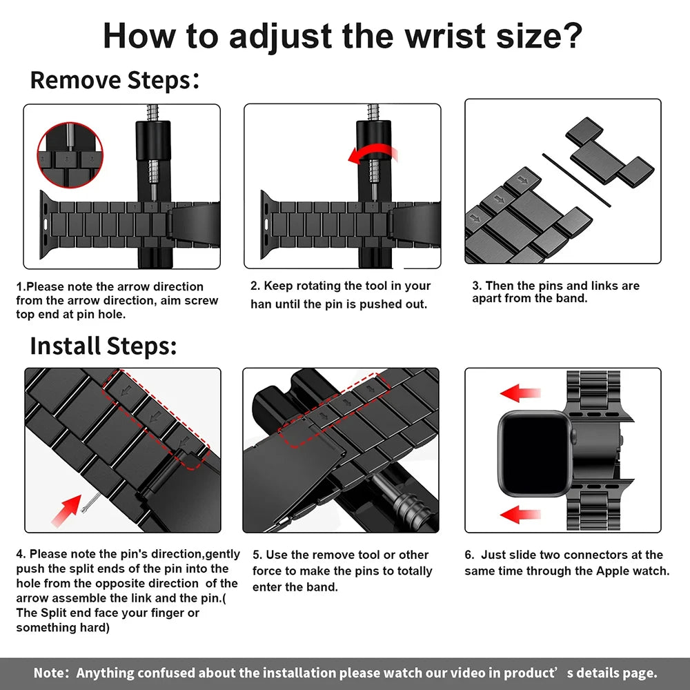 Stainless steel Bracelet for Apple Watch Strap