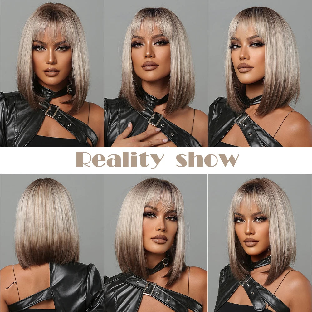 Short Straight Synthetic Wigs for Women