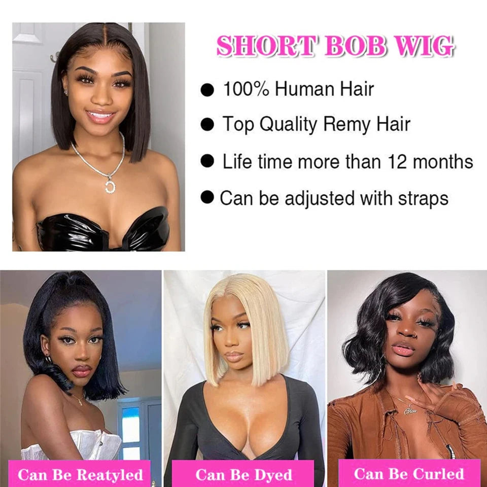 Short Bob Wigs V Part Wig Human Hair