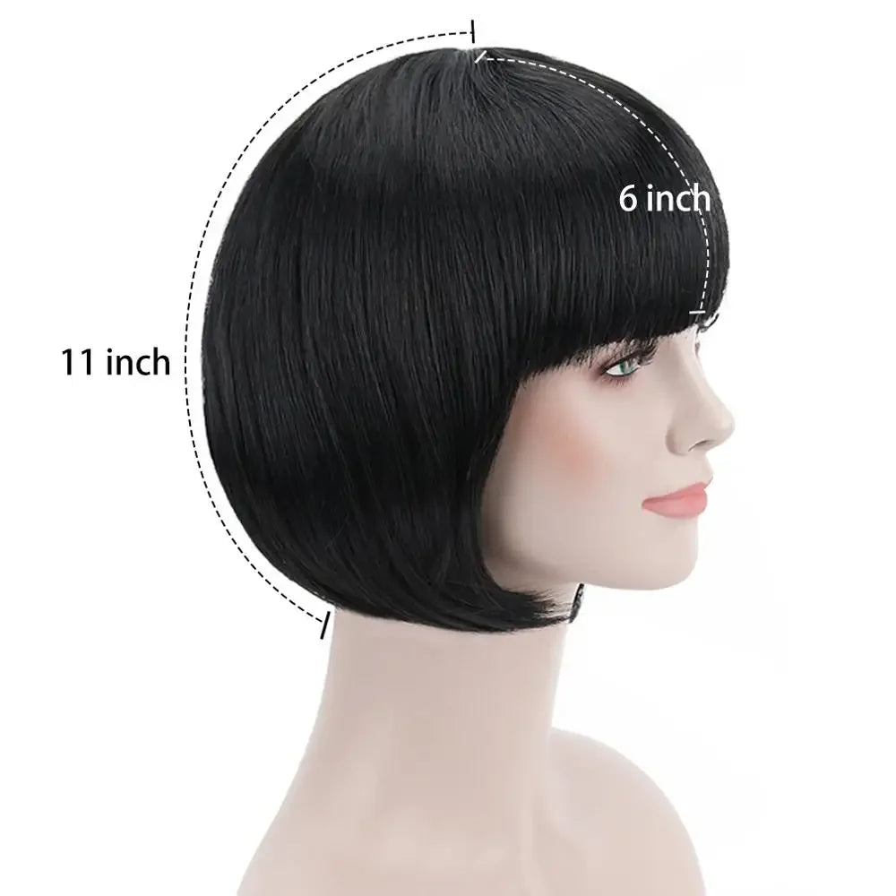 10"Bob Synthetic Wig With Bangs For Black