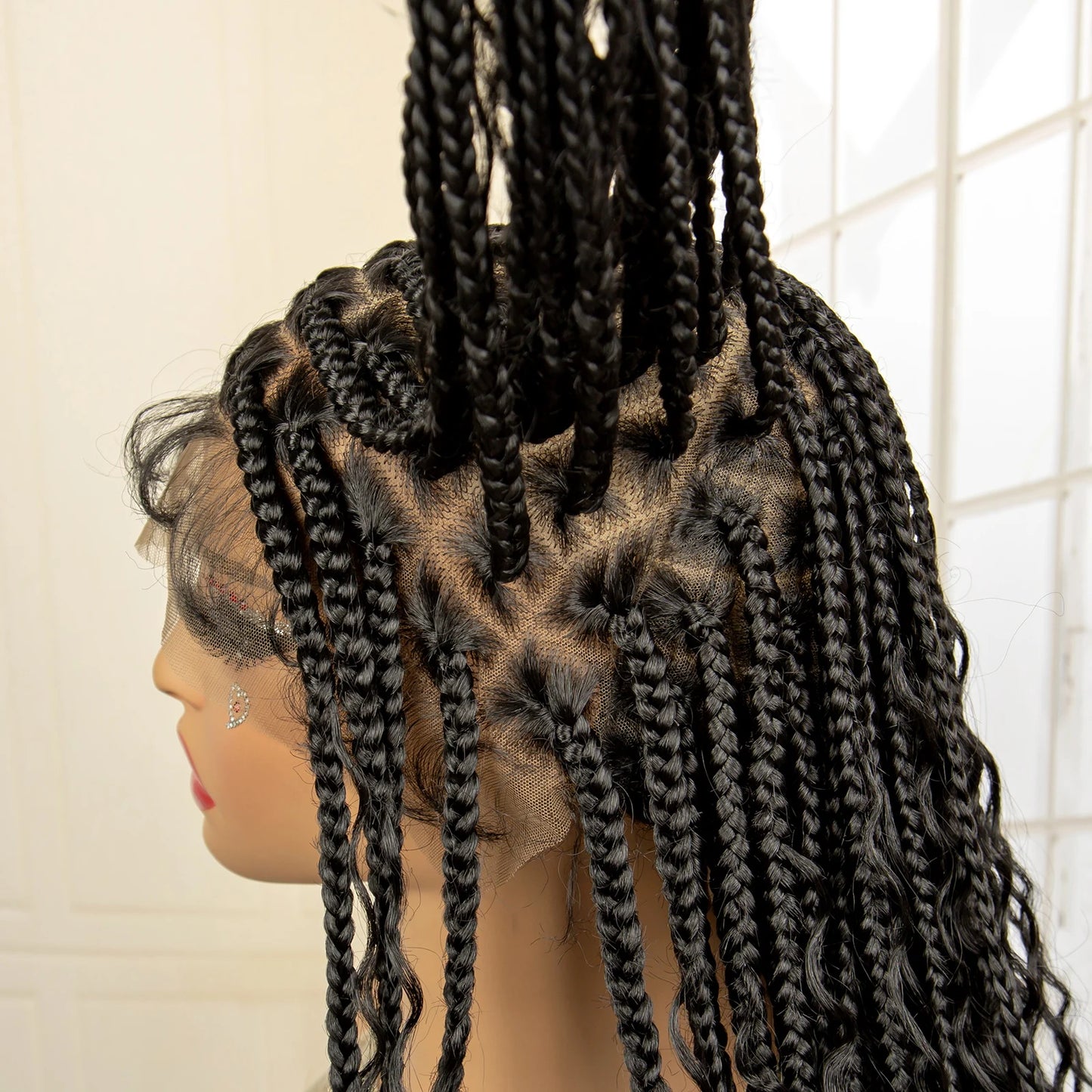 Long Boho Braided Wigs with Baby Hair