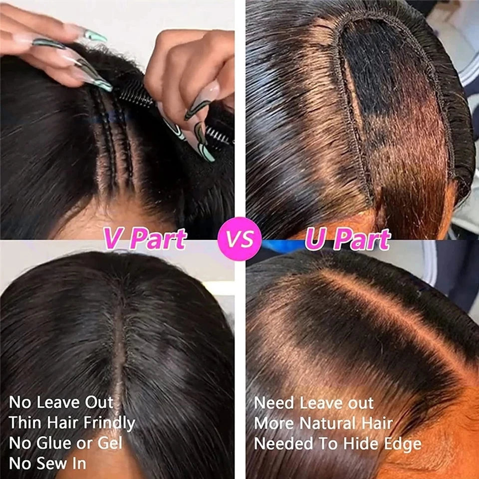 Short Bob Wigs V Part Wig Human Hair