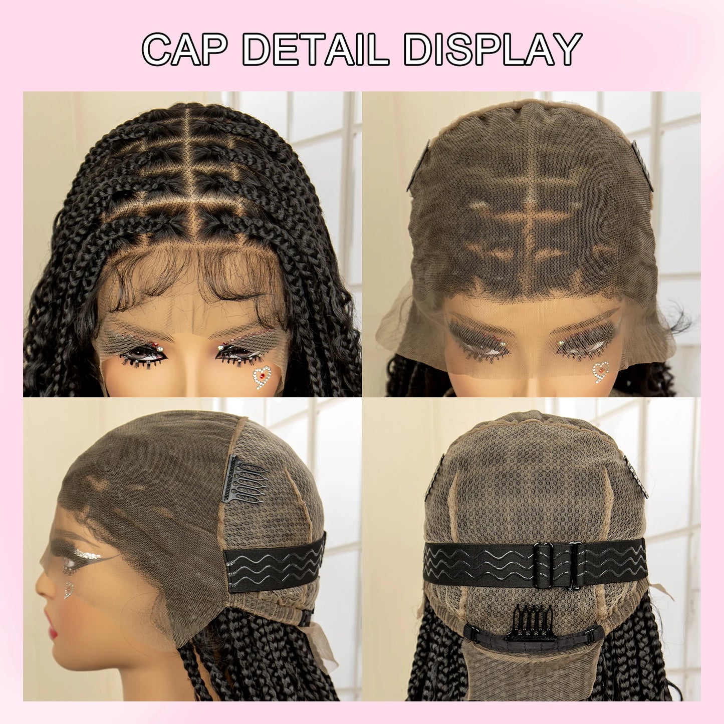 Long Boho Braided Wigs with Baby Hair