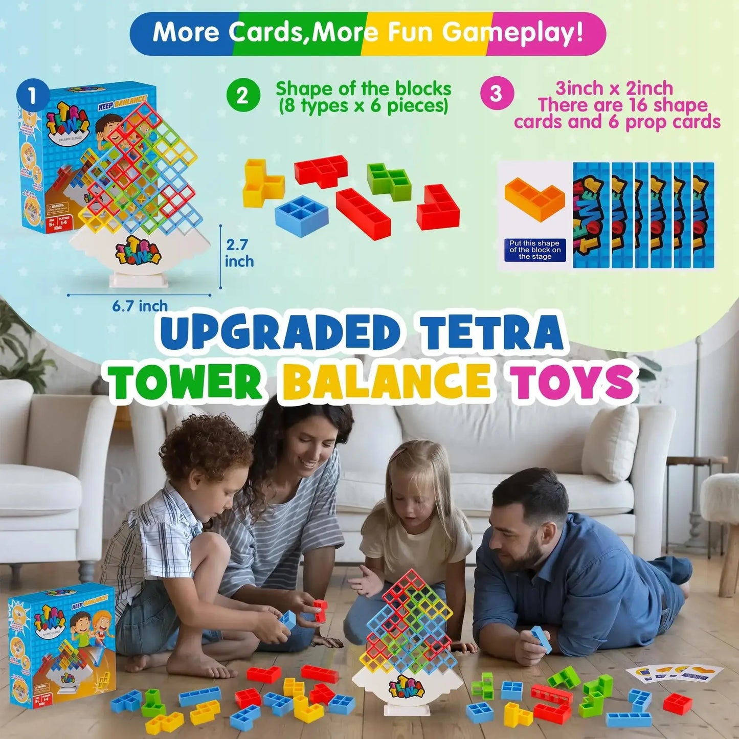 Tetra Tower Fun Balance Stacking Building