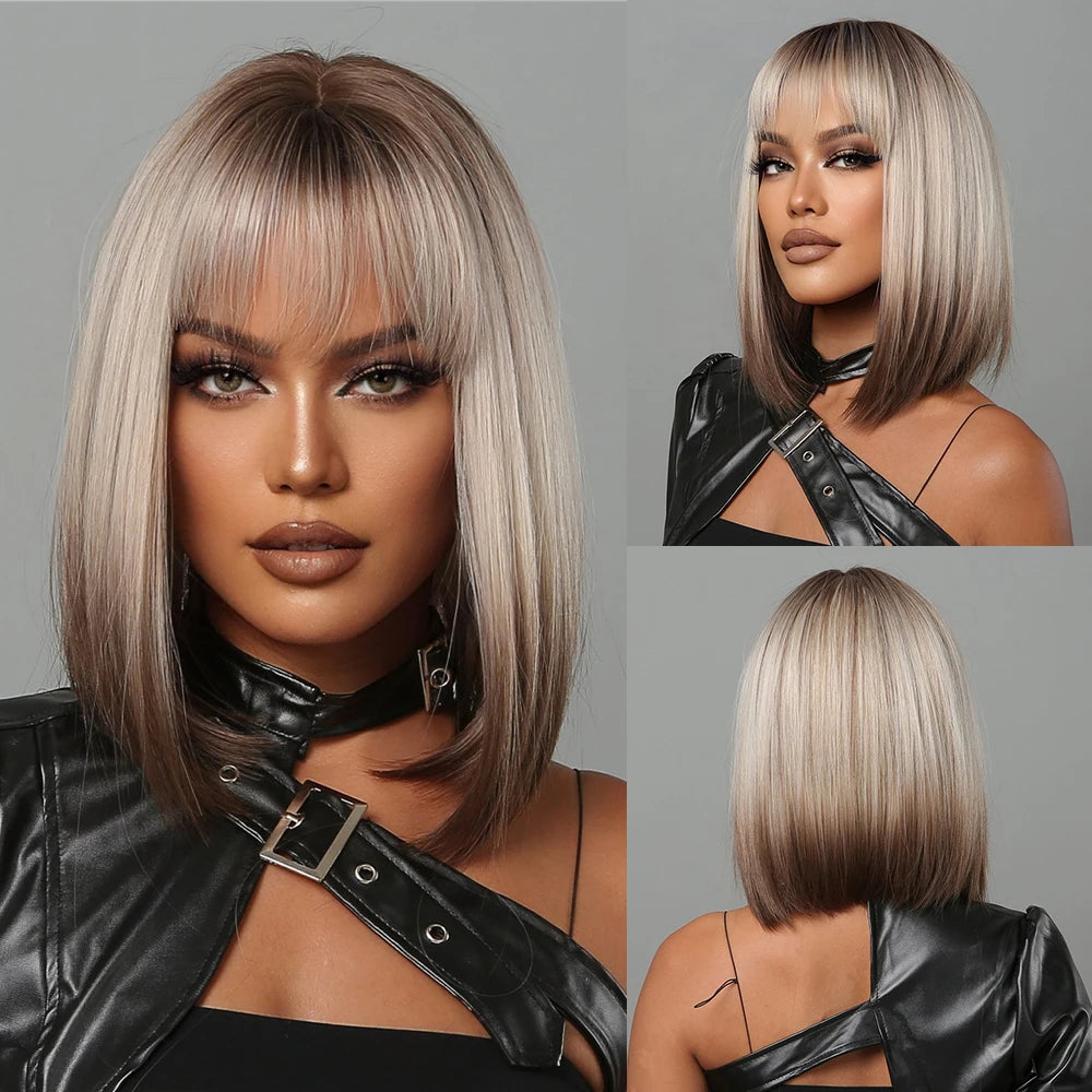 Short Straight Synthetic Wigs for Women