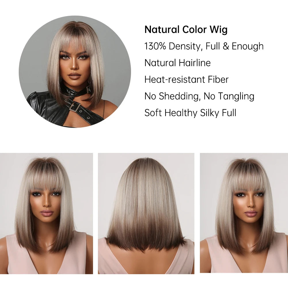 Short Straight Synthetic Wigs for Women