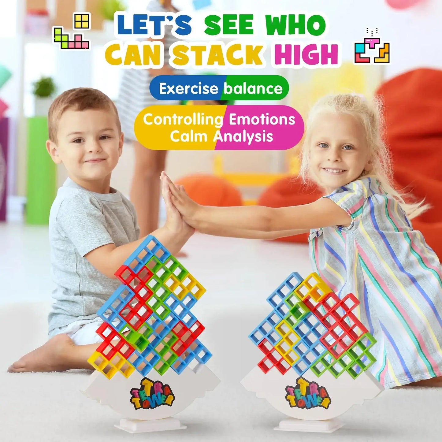 Tetra Tower Fun Balance Stacking Building