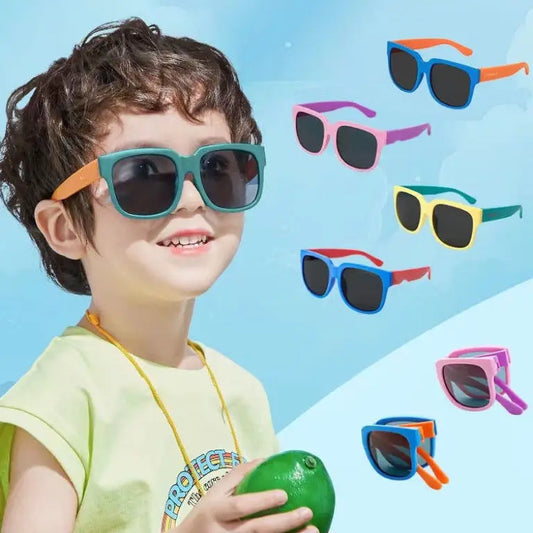 Colorful Folding Sunglasses Outdoor Kids