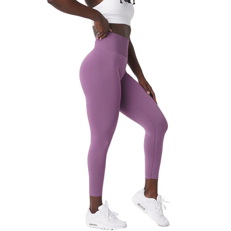 Solid Seamless Leggings Women Soft Workout