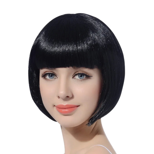 10"Bob Synthetic Wig With Bangs For Black