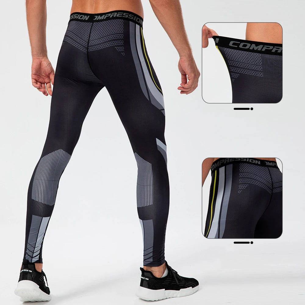 Men Running Pants Compression Jogging Leggings