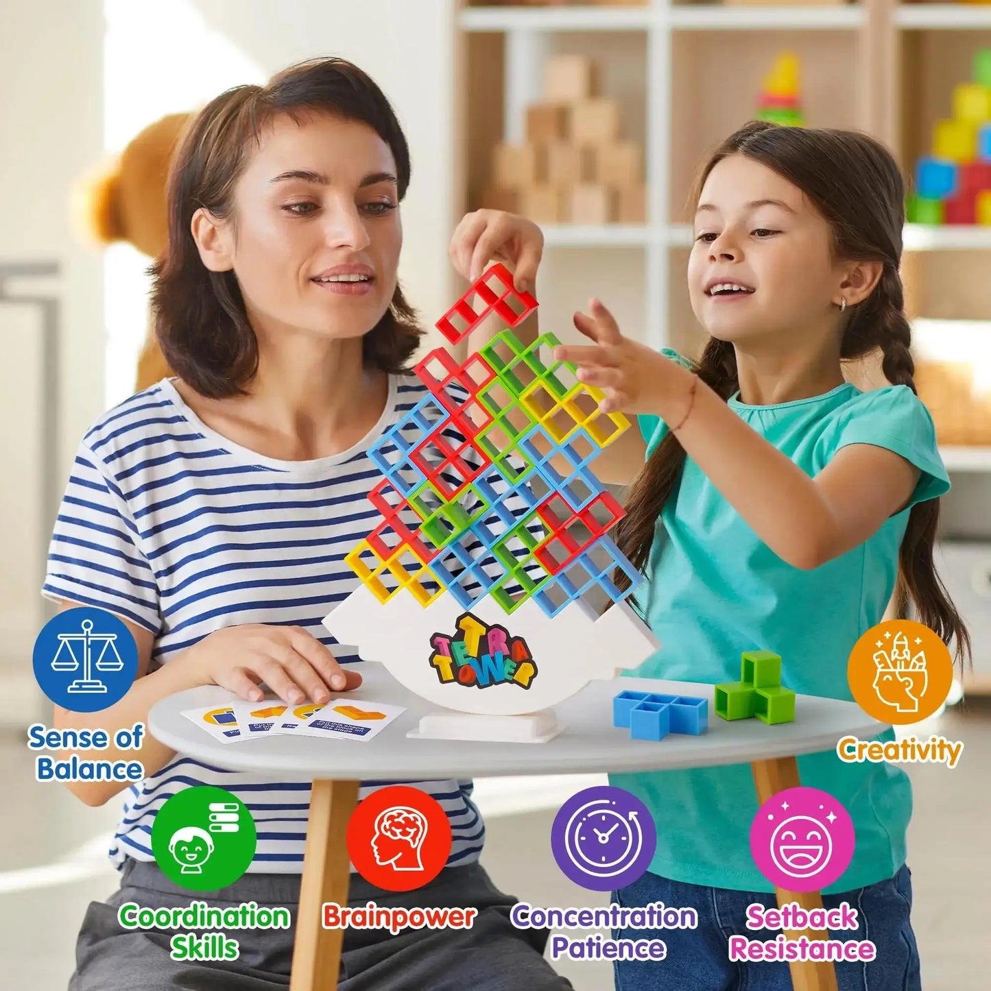 Tetra Tower Fun Balance Stacking Building