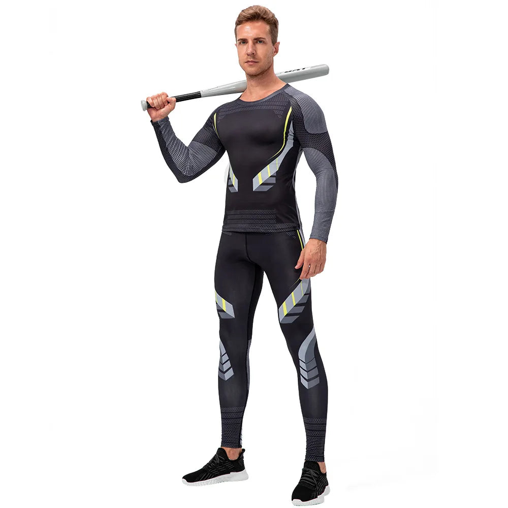 Men Running Pants Compression Jogging Leggings
